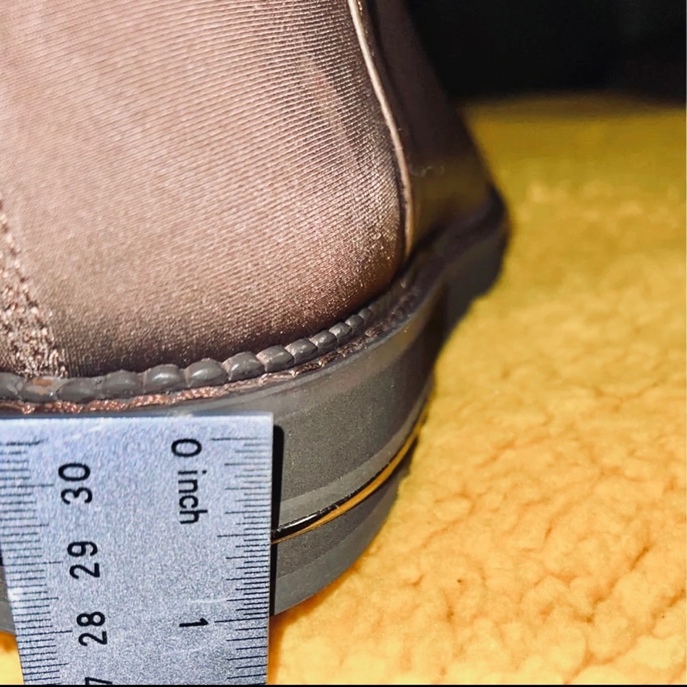 DKNY LENA - BOOT CALF BARK /BAR LEATHER RIDING WOMENS COLOR BROWN SIZE US 9 - Picture 7 of 9